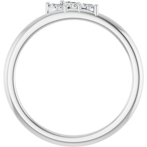 Platinum 1/8 CTW Natural Diamond Ring