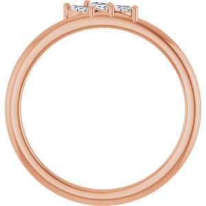 14K Rose Gold 1/8 CTW Natural Diamond Ring