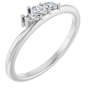 Platinum 1/8 CTW Natural Diamond Ring