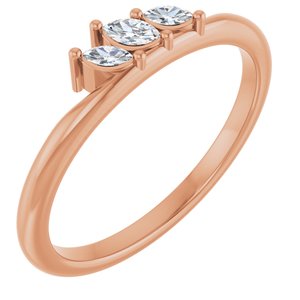 14K Rose Gold 1/8 CTW Natural Diamond Ring