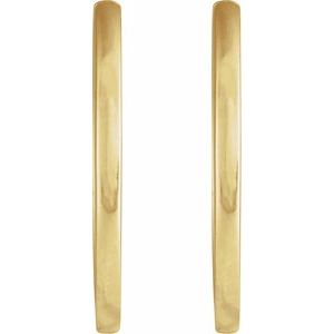 14K Yellow Hinged 20 mm Hoop Earrings