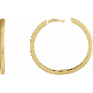 14K Yellow Hinged 20 mm Hoop Earrings