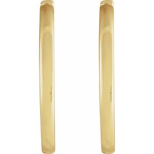 14K Yellow Hinged 18 mm Hoop Earrings