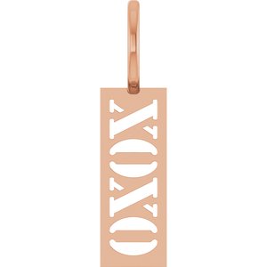 14K Rose Gold XOXO Charm/Pendant