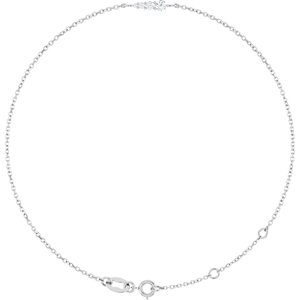 14K White Gold 1/10 Natural Diamond Graduated 6 1/2-7 1/2" Bracelet