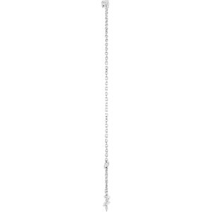 Platinum 1/10 Natural Diamond Graduated 6 1/2-7 1/2" Bracelet – image 3