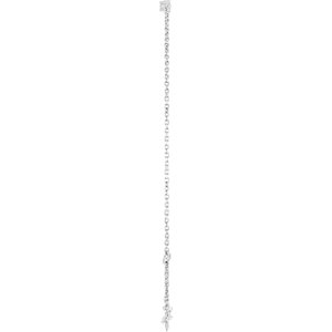 14K White Gold Graduated 4-Stone 6 1/2-7 1/2" Bracelet Mounting – image 6