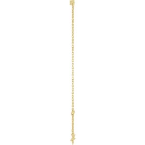 14K Yellow Gold Graduated 4-Stone 6 1/2-7 1/2" Bracelet Mounting – image 6
