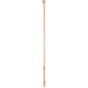 14K Rose Gold 1/10 Natural Diamond Graduated 6 1/2-7 1/2" Bracelet – image 3