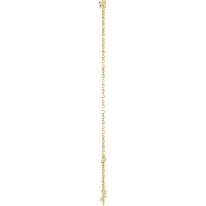 14K Yellow Gold 1/10 Natural Diamond Graduated 6 1/2-7 1/2" Bracelet – image 3