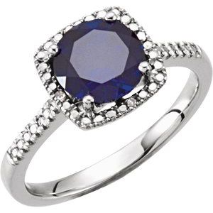 Halo-Style Birthstone Ring