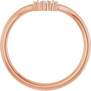 .04 Ctw Natural Diamond Matching Band