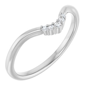 .04 Ctw Natural Diamond Matching Band