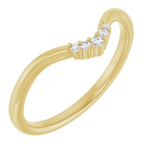 .04 Ctw Natural Diamond Matching Band