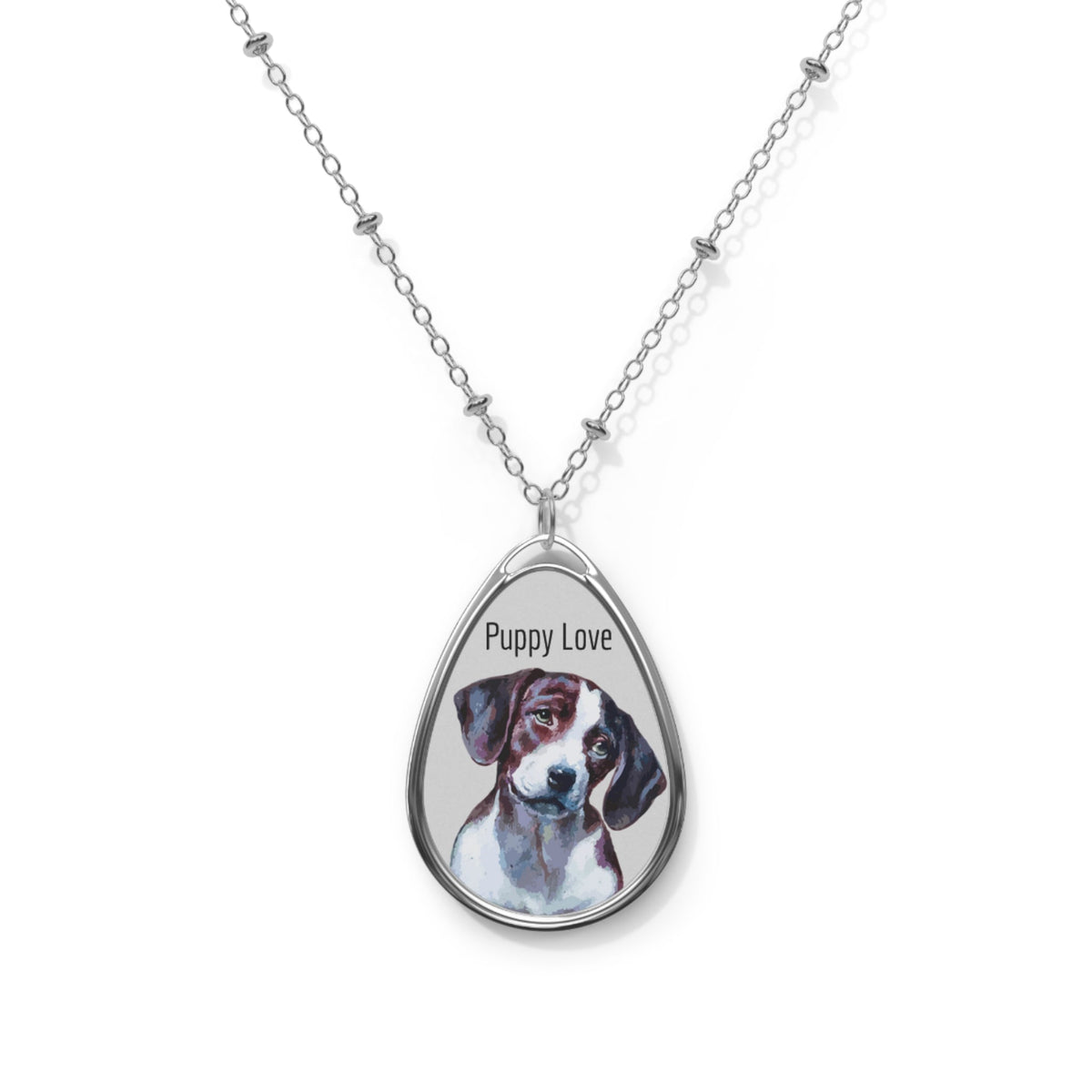 Puppy Love Oval Necklace