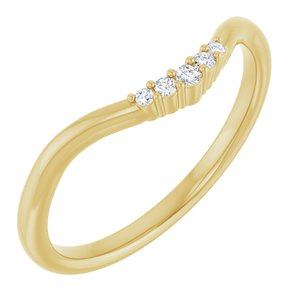 .04 Ctw Natural Diamond Matching Band