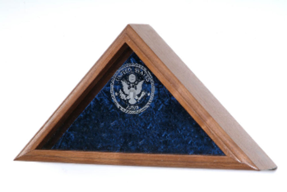 Personalized Flag Case, With Laser Engraved Glass For Large Flag.