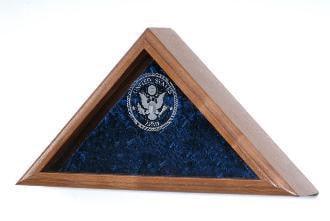 US Air Force Flag Display Case - Oak