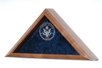Glass Laser Engraved Flag Display Case.