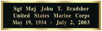 Laser Engraved Name Plates - 5.25 in. (W) x 2.25 in. (H)