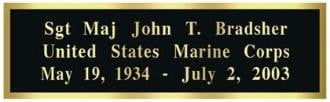 Personalized Name Plate Engraving Plate - Engraving, 34 characters per line