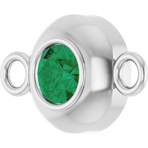 Platinum Natural Emerald Link