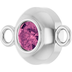 Platinum Natural Pink Tourmaline Link