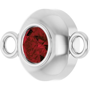 Platinum Natural Mozambique Garnet Link