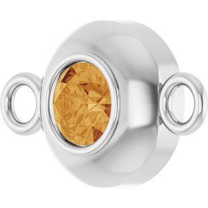 Platinum Natural Citrine Link