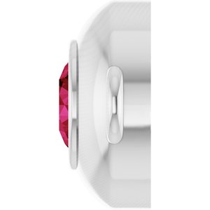 Platinum Lab-Grown Ruby Link