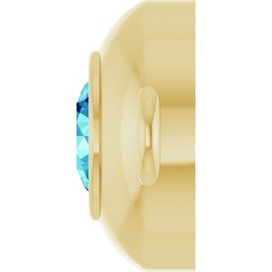 14K Yellow Gold Natural Zircon Link