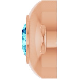 14K Rose Gold Natural Zircon Link
