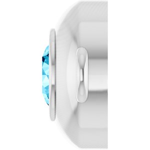 Platinum Natural Aquamarine Link