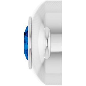Platinum Lab-Grown Blue Sapphire Link