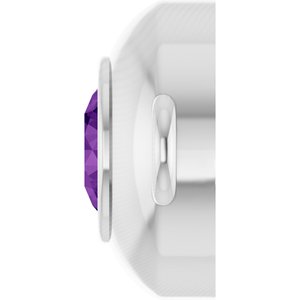 Platinum Natural Amethyst Link