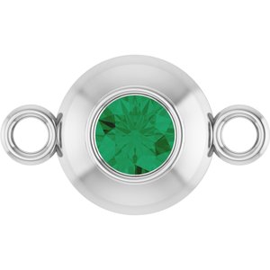 Platinum Lab-Grown Emerald Link