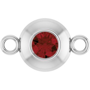 Platinum Natural Mozambique Garnet Link
