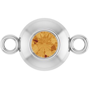 Platinum Natural Citrine Link