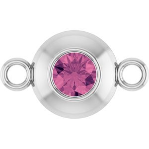 Platinum Natural Pink Tourmaline Link