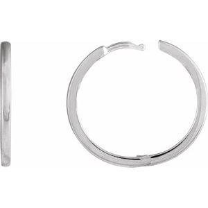 Sterling Silver 20 mm Huggie Hoop Earring