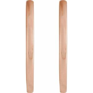 14K Rose Hinged 20 mm Hoop Earrings