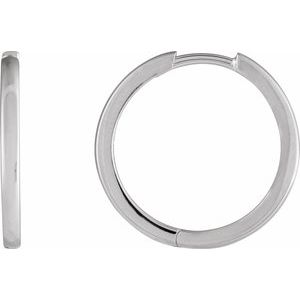 Sterling Silver Hinged 18 mm Hoop Earring