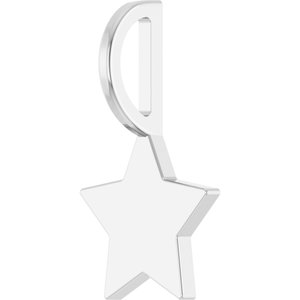 Platinum Engravable Star Charm/Pendant – image 2