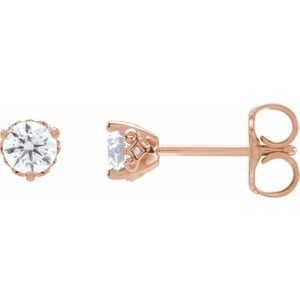 14K Rose Gold 1/3 CTW Lab-Grown Diamond Vintage-Inspired Earrings