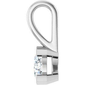 Platinum 5x3 mm Pear Charm/Pendant Mounting – image 5