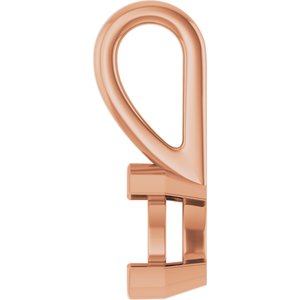 18K Rose Gold 5x3 mm Pear Charm/Pendant Mounting – image 6