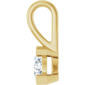 10K Yellow Gold 5x3 mm Pear Charm/Pendant Mounting – image 5