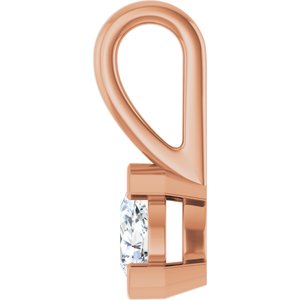 14K Rose Gold 5x3 mm Pear Charm/Pendant Mounting – image 5