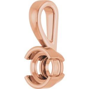 18K Rose Gold 5.5 mm Round Charm/Pendant Mounting – image 4