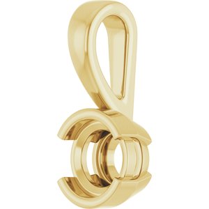10K Yellow Gold 5.5 mm Round Charm/Pendant Mounting – image 4